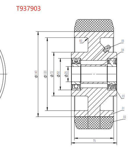 [6080105] Wheel, Supporting 